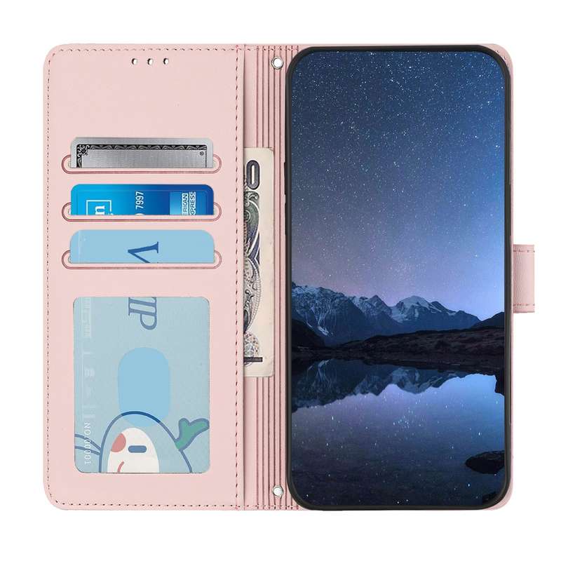 For Xiaomi Redmi Note 13 Pro 5G Global Cat Rat Embossed Pattern RFID PU Phone Case with Wrist S