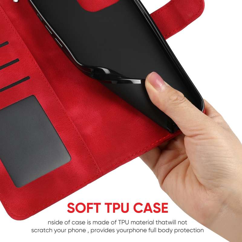 For Google Pixel 6a Skin Feel Geometric Lines Leather Phone Case(Red)