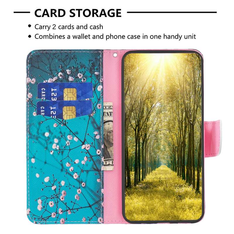 For Honor 200 Colored Drawing Pattern Leather Phone Case(Plum Blossom)