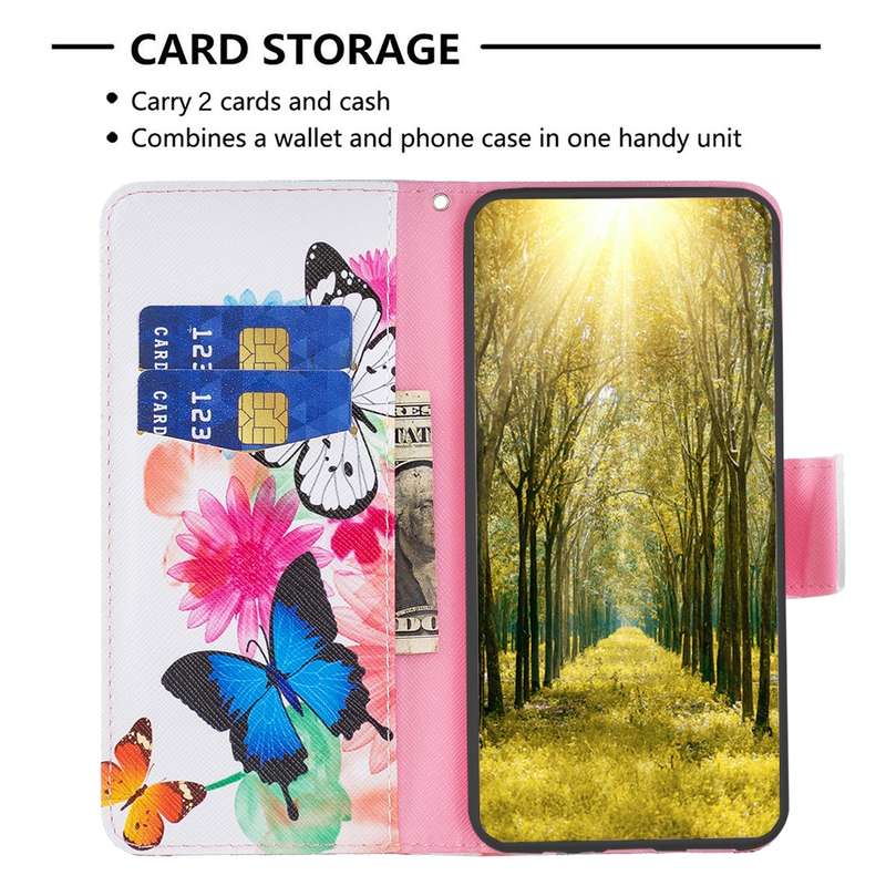 For Honor 200 Pro Colored Drawing Pattern Leather Phone Case(Butterflies)