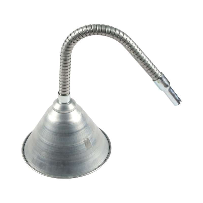Car / Motorcycle / Yacht Steel Elbow Universal Refueling Funnel with Filter(Silver)