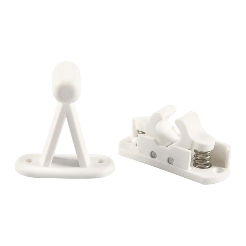 2pcs / Set RV Nylon Buffer Door Stopper with Spring(White)