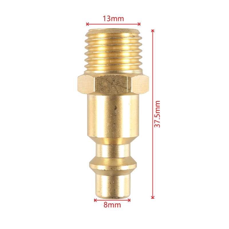 Car 1/4NPT Brass American Style Pneumatic Chuck(Yellow)