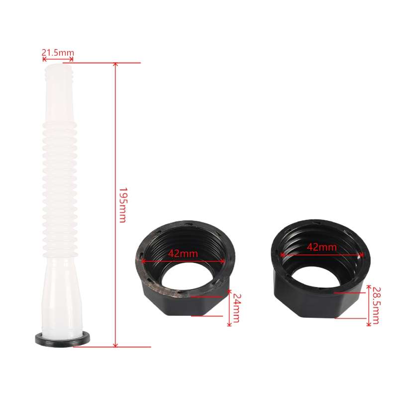 2pcs / Set Hexagonal Nut Oil Guide Tube with 8mm Drill Bit(White)