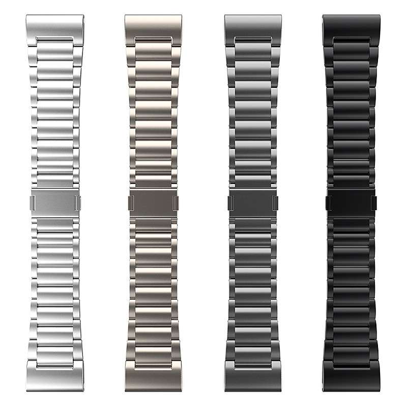 For Garmin Tactix 7 Pro / Fenix 7X 26mm Three-Bead Magnetic Buckle Metal Quick Release Watch Ba