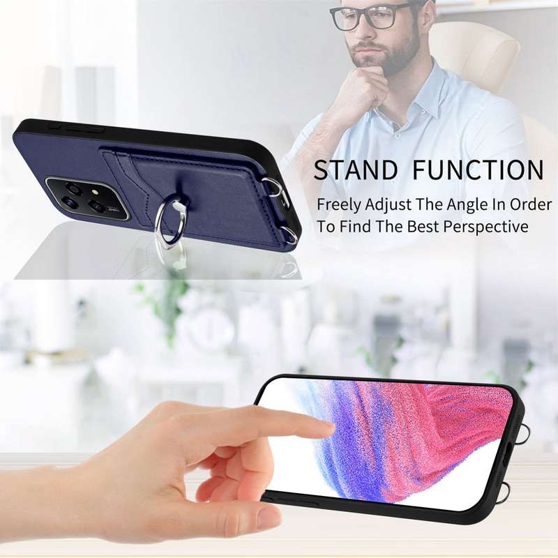 For Honor 200 Lite Global R20 Ring Card Holder Phone Case(Blue)