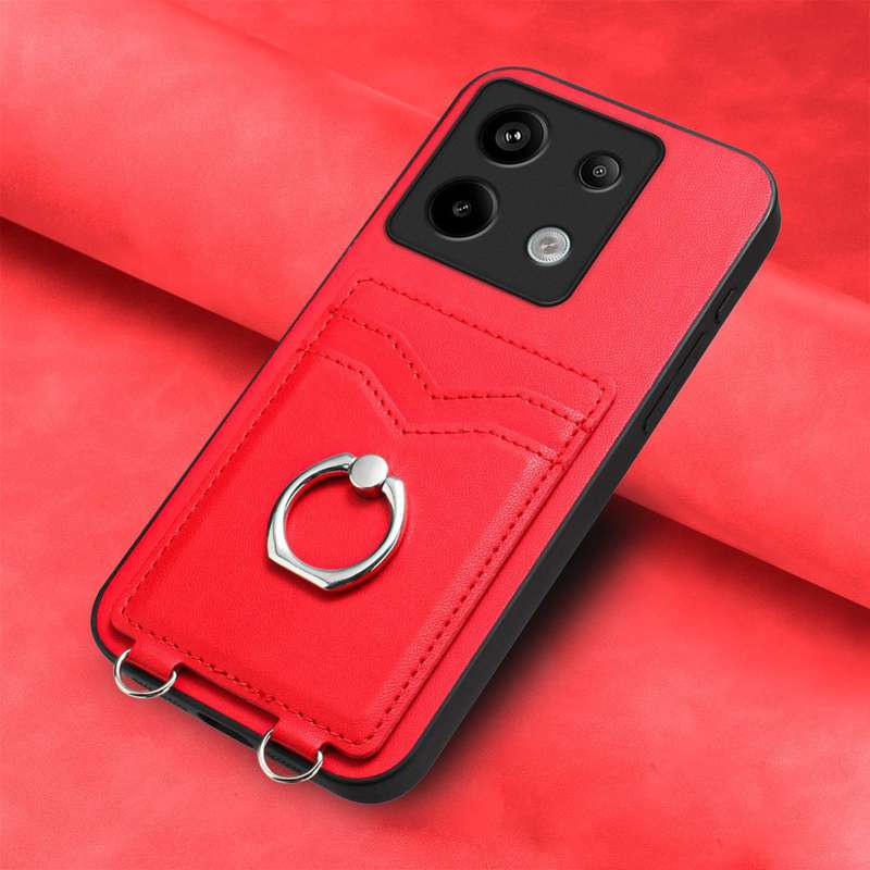 For Xiaomi Redmi Note 13 Pro 4G Global R20 Ring Card Holder Phone Case(Red)