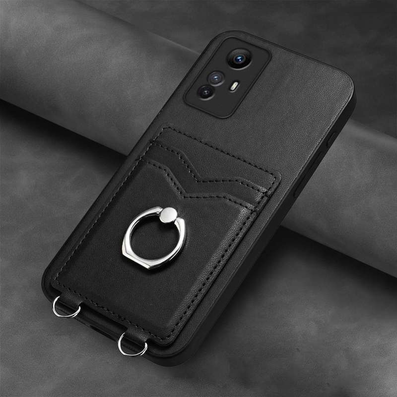 For Xiaomi Redmi Note 12S 4G Global R20 Ring Card Holder Phone Case(Black)