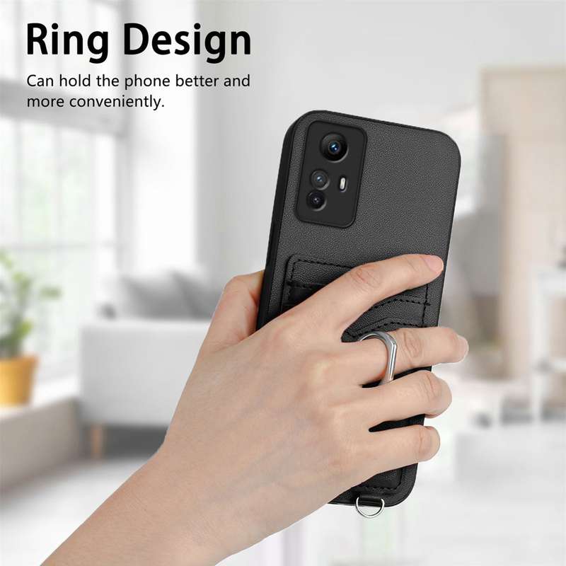 For Xiaomi Redmi Note 12S 4G Global R20 Ring Card Holder Phone Case(Black)