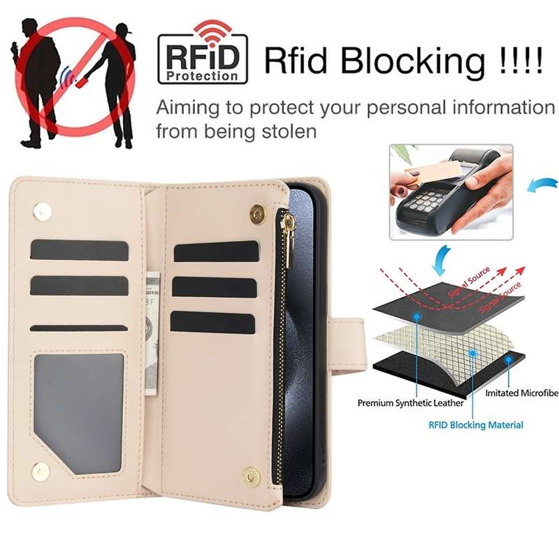 For iPhone 13 mini YM016 Rhombic Zipper Card Wallet Leather Phone Case with Lanyard(Apricot)
