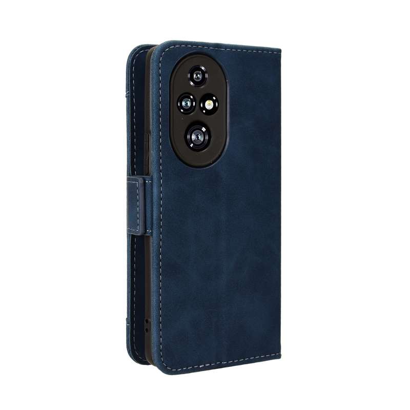For Honor 200 Pro 5G Skin Feel Calf Texture Card Slots Leather Phone Case(Blue)