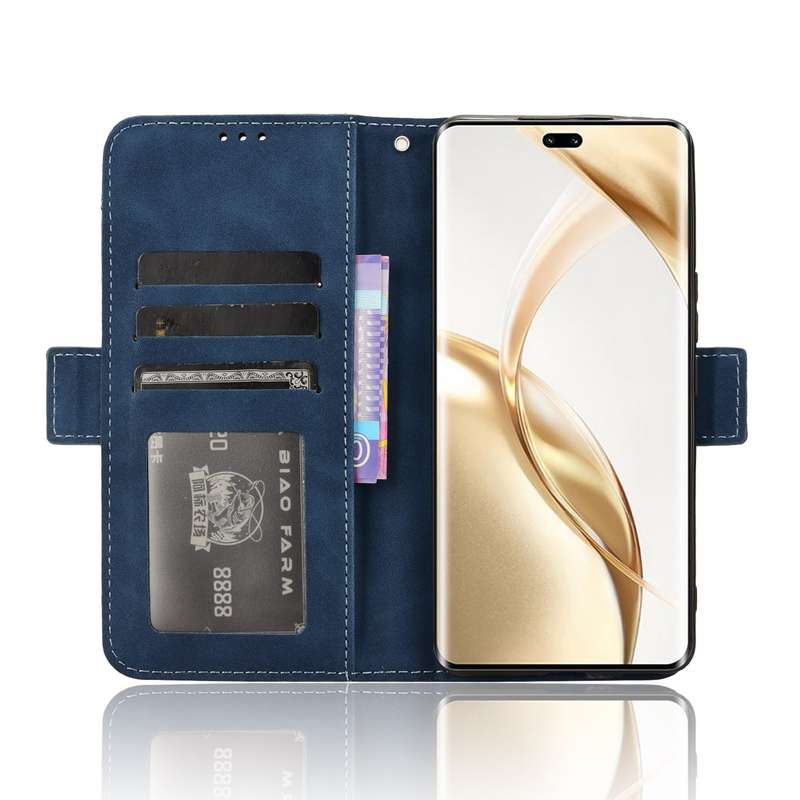 For Honor 200 Pro 5G Skin Feel Calf Texture Card Slots Leather Phone Case(Blue)