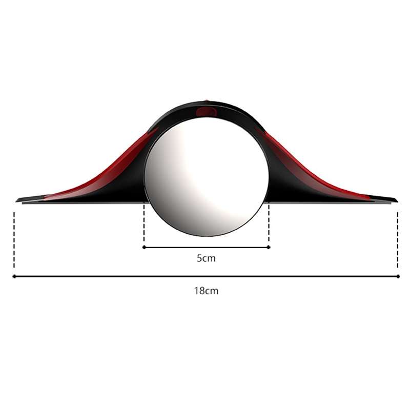 3R 3R-157 2 in 1 Car Auxiliary HD Blind Spot Mirror with Carbon Fiber Texture Rain Shield, Style:Rou