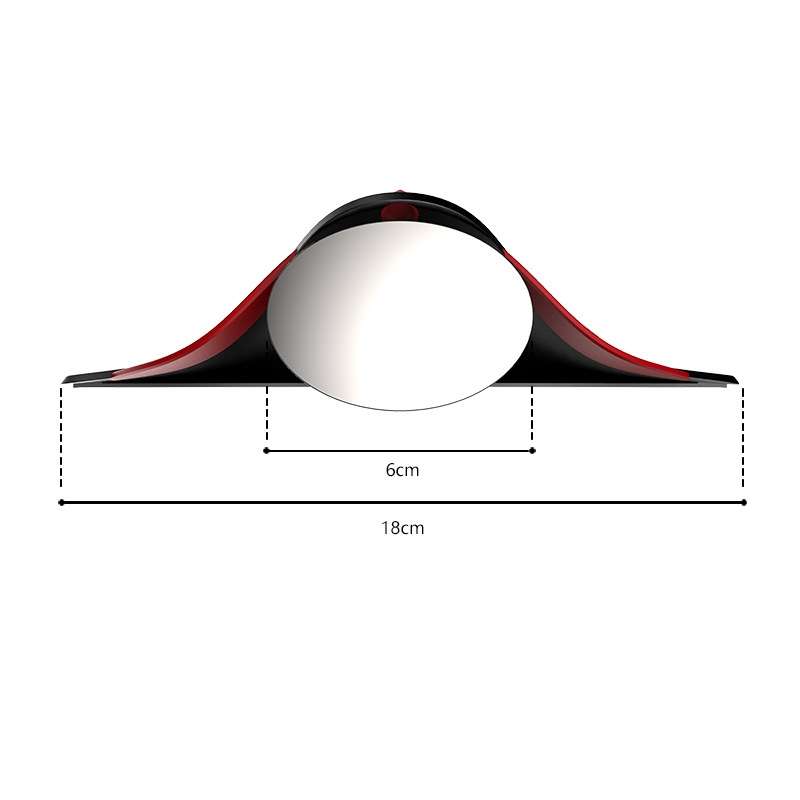 3R 3R-156 2 in 1 Car Auxiliary HD Blind Spot Mirror with Carbon Fiber Texture Rain Shield, Style:Ova