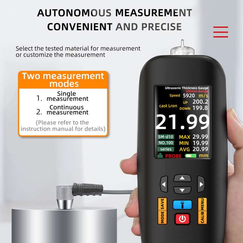 BSIDE T7 2.8 inch TFT Color Screen Ultrasonic Thickness Gauge
