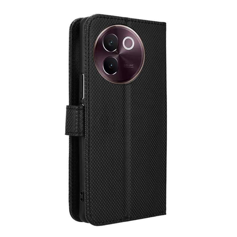 For vivo V30e 5G Diamond Texture Leather Phone Case(Black)