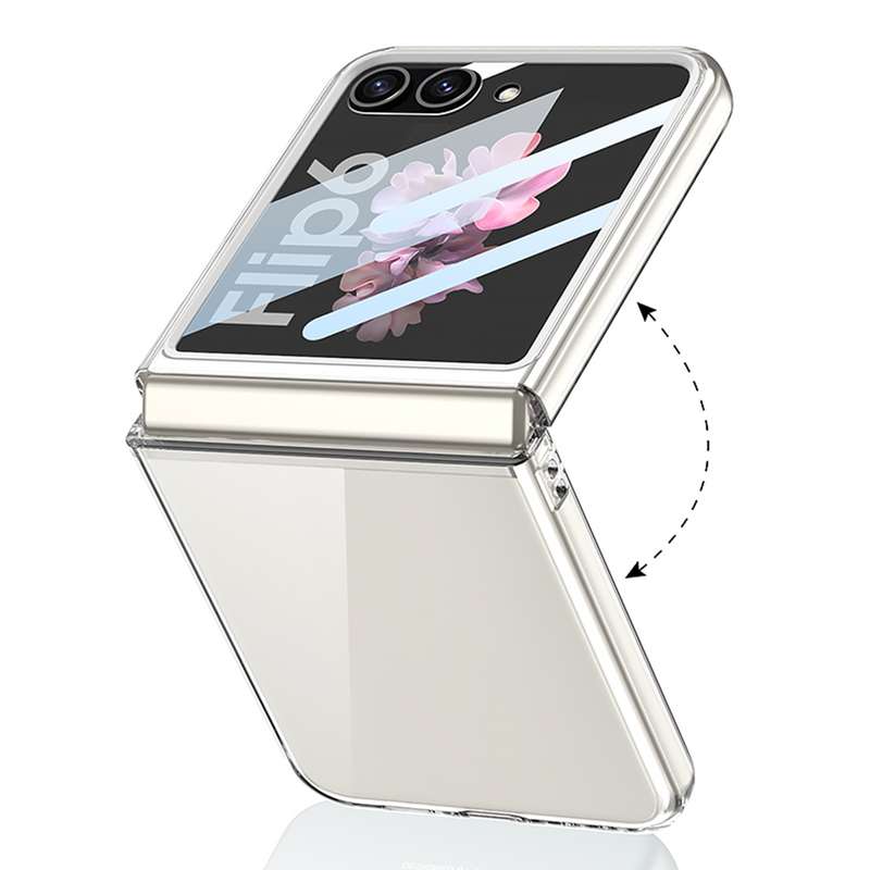 For Samsung Galaxy Z Flip6 GKK Integrated Ultra-thin Large Window PC Phone Case(Black)