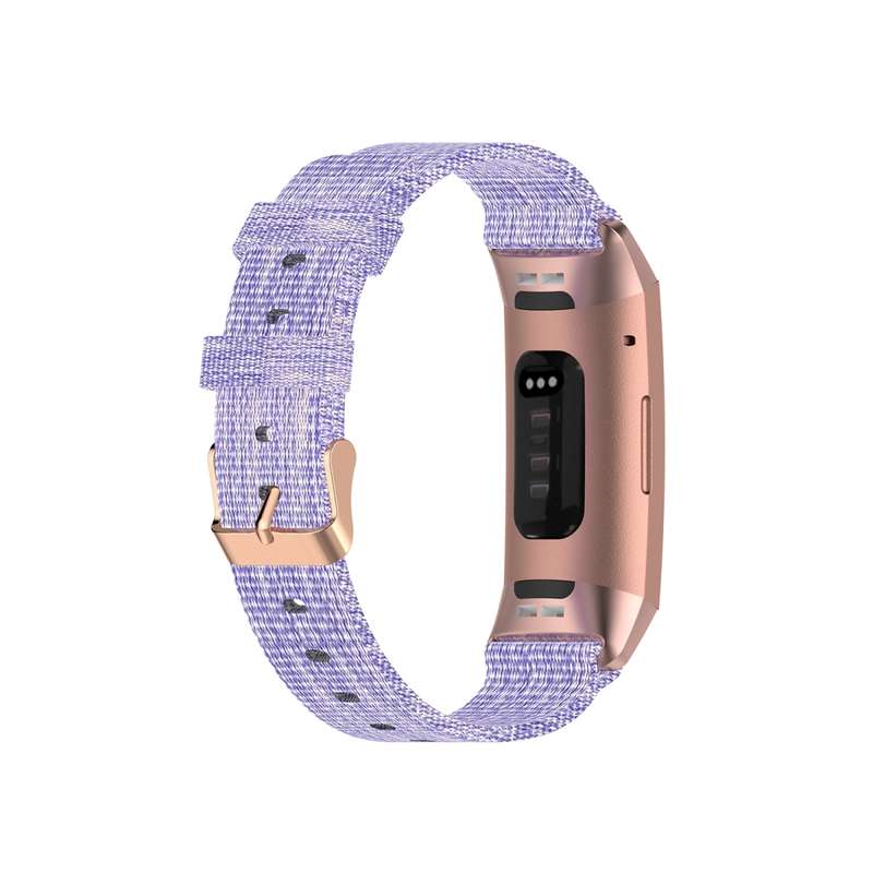 For Fitbit Charge 4 / Charge 3 / Charge3 SE Braided Nylon Watch Band Plastic Head, Size: Free Size(P