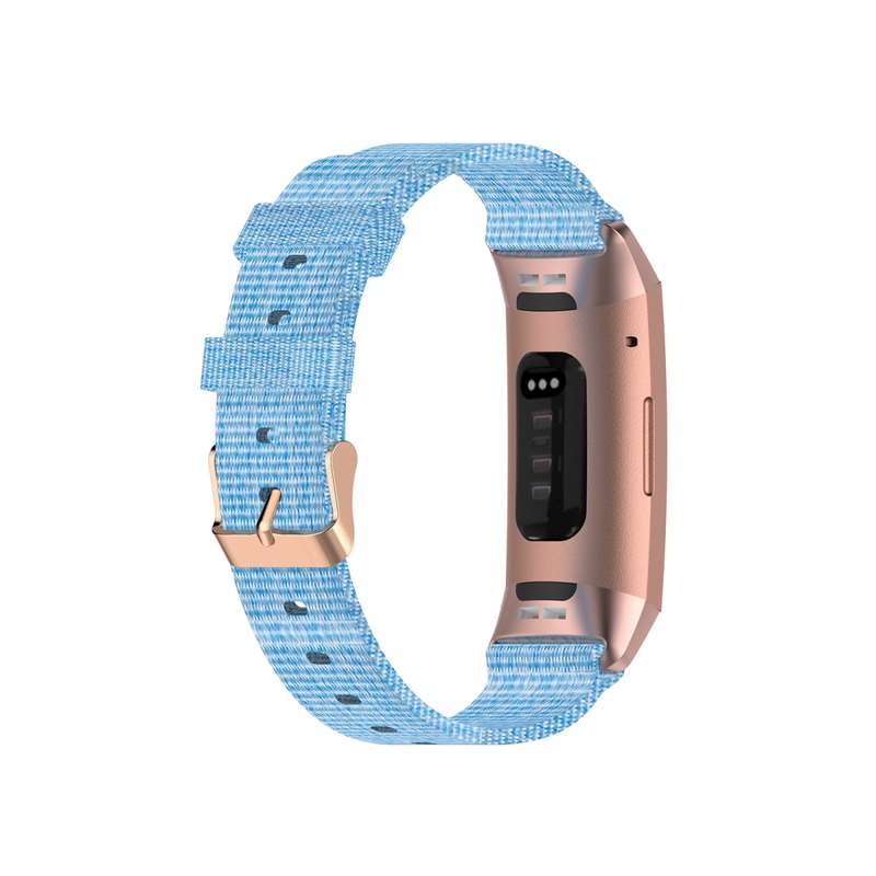 For Fitbit Charge 4 / Charge 3 / Charge3 SE Braided Nylon Watch Band Plastic Head, Size: Free Size(P