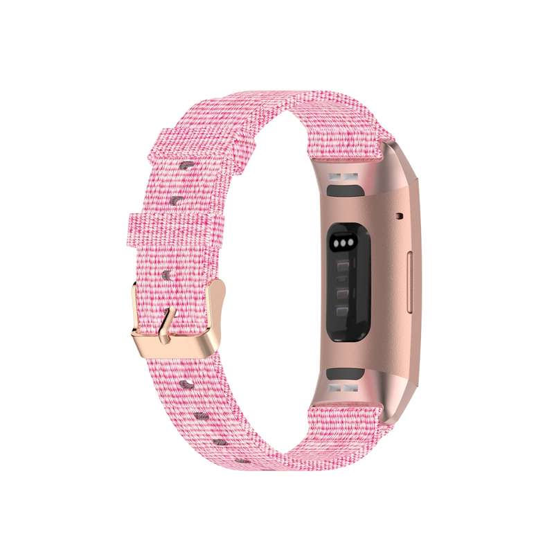 For Fitbit Charge 4 / Charge 3 / Charge3 SE Braided Nylon Watch Band Plastic Head, Size: Free Size(P