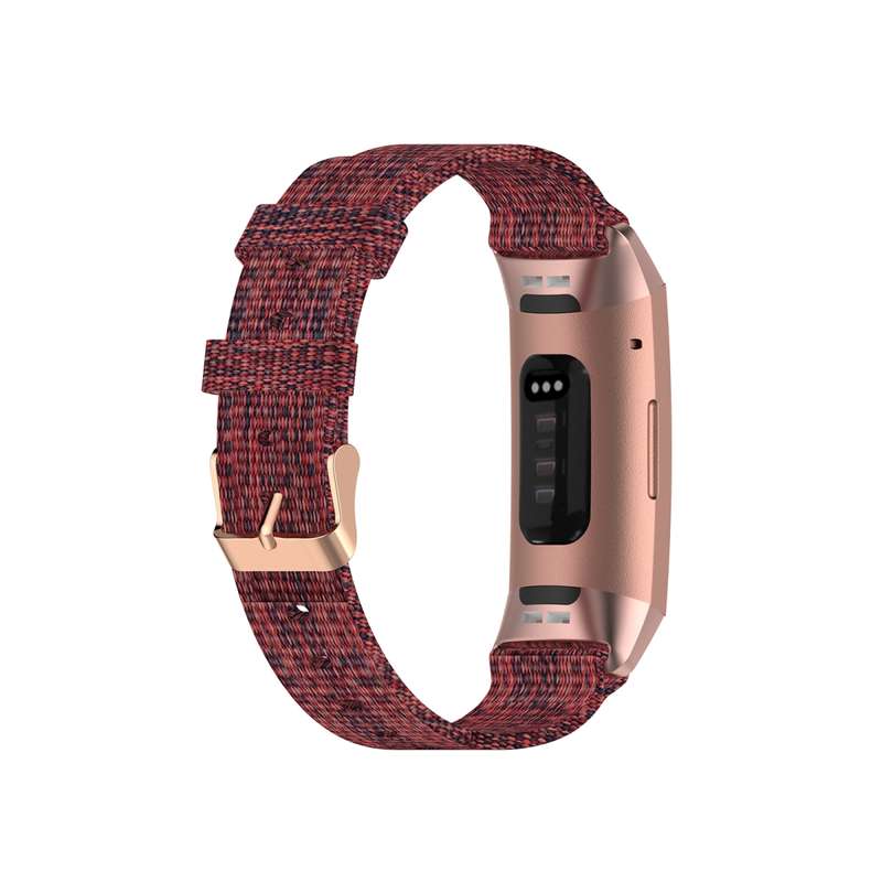 For Fitbit Charge 4 / Charge 3 / Charge3 SE Braided Nylon Watch Band Plastic Head, Size: Free Size(P
