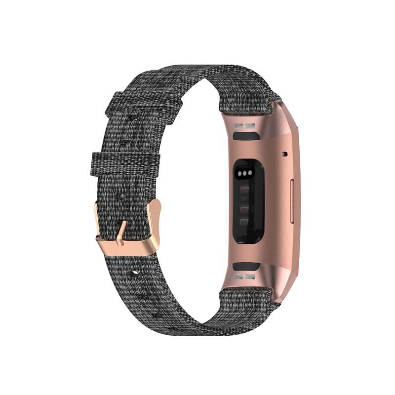 For Fitbit Charge 4 / Charge 3 / Charge3 SE Braided Nylon Watch Band Plastic Head, Size: Free Size(P