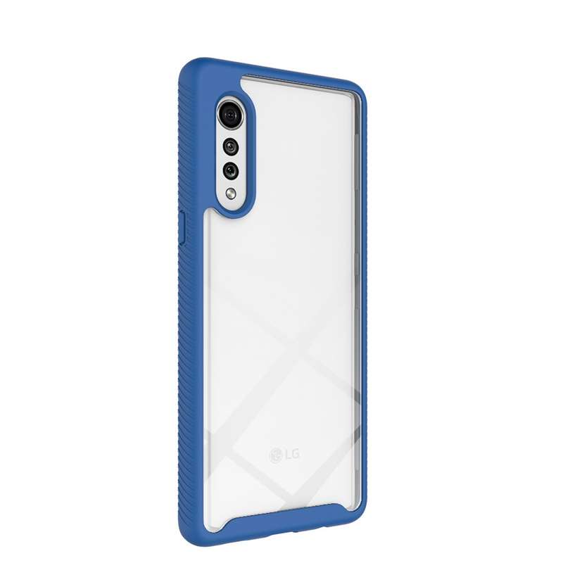 For LG Velvet Starry Sky Solid Color Series Shockproof PC + TPU Protective Case(Black)