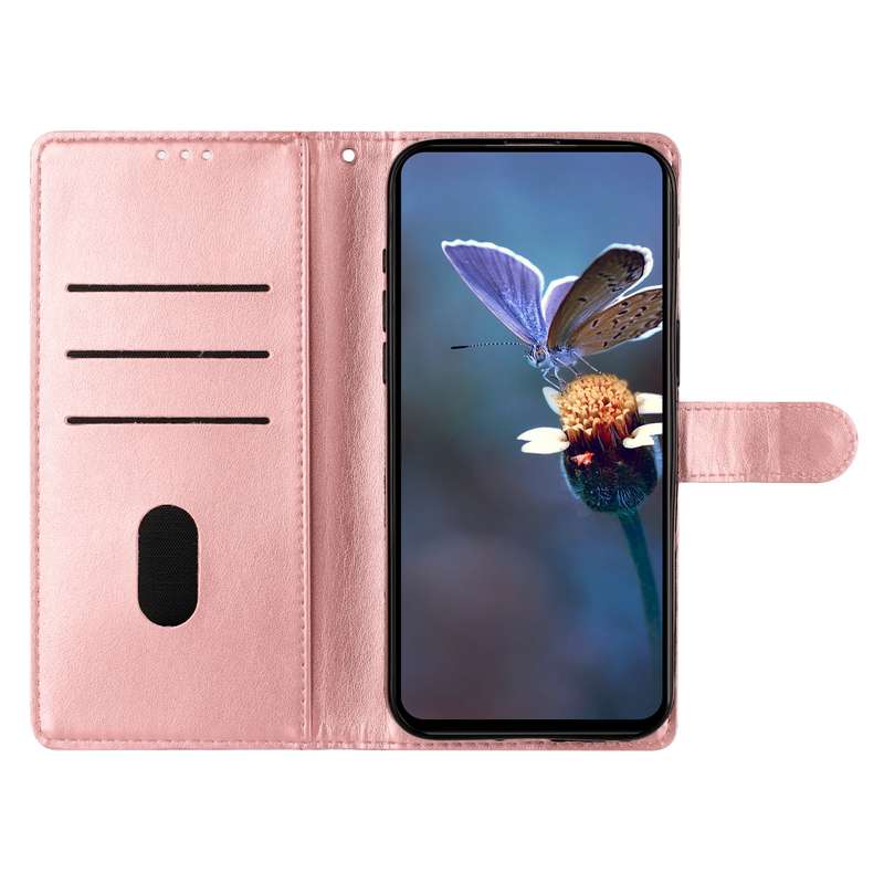 For Google Pixel 7a Cherry Blossom Butterfly Skin Feel Embossed PU Phone Case(Rose Gold)