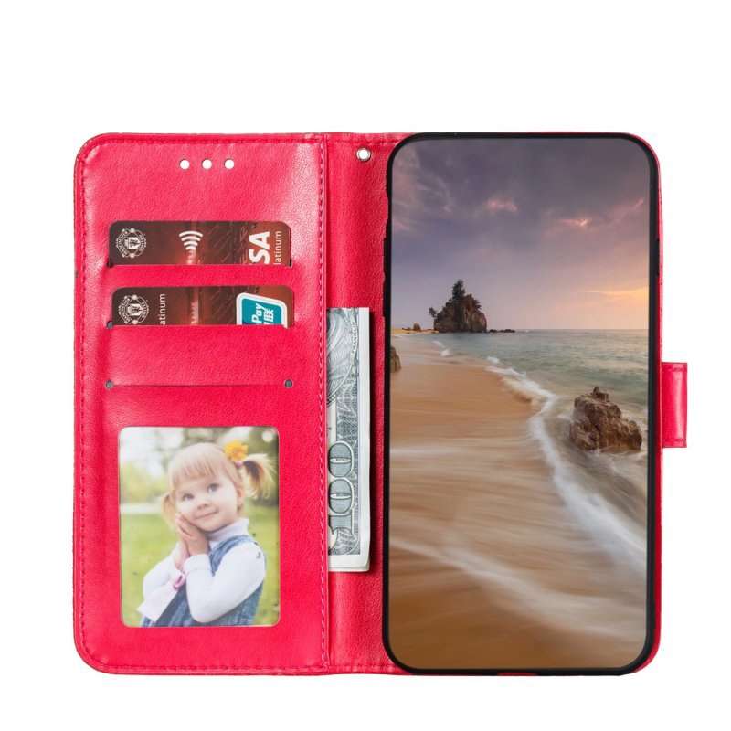 For vivo iQOO 12 Pro Lace Flower Embossing Flip Leather Phone Case(Red)