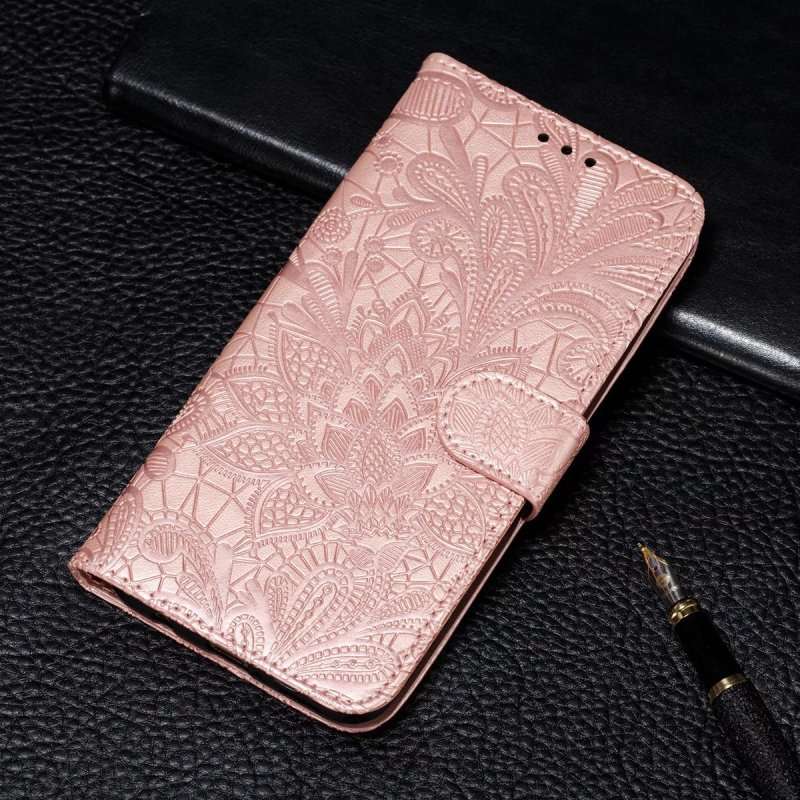 For vivo S18 Lace Flower Embossing Flip Leather Phone Case(Rose Gold)