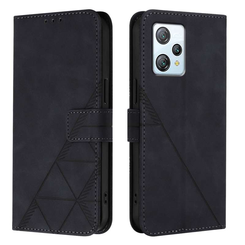 For Blackview A53 Crossbody 3D Embossed Flip Leather Phone Case(Black)