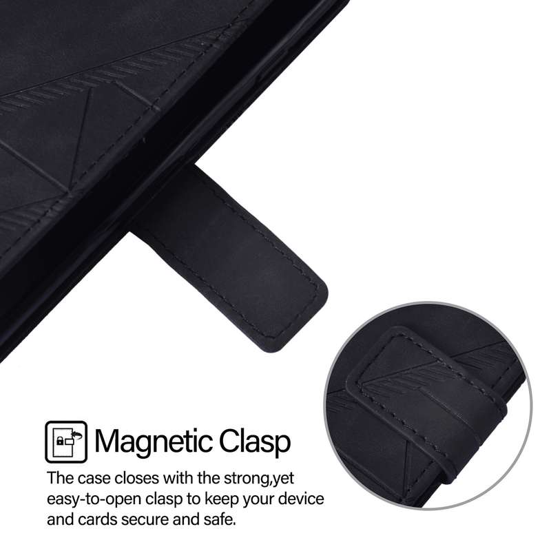 For Blackview A53 Crossbody 3D Embossed Flip Leather Phone Case(Black)