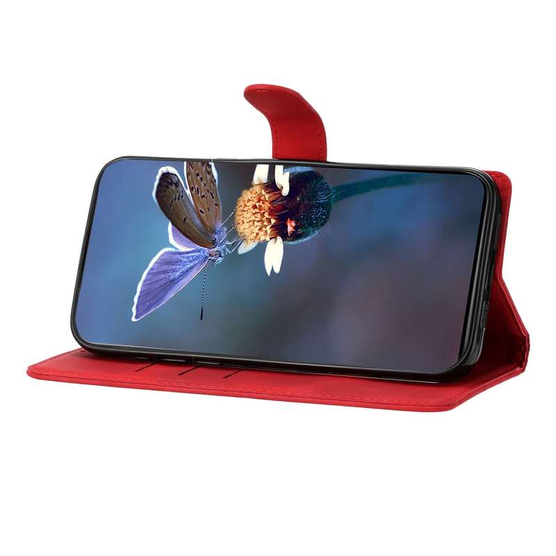 For Xiaomi Mi 10T 5G / 10T Pro 5G Cherry Blossom Butterfly Skin Feel Embossed PU Phone Case(Red
