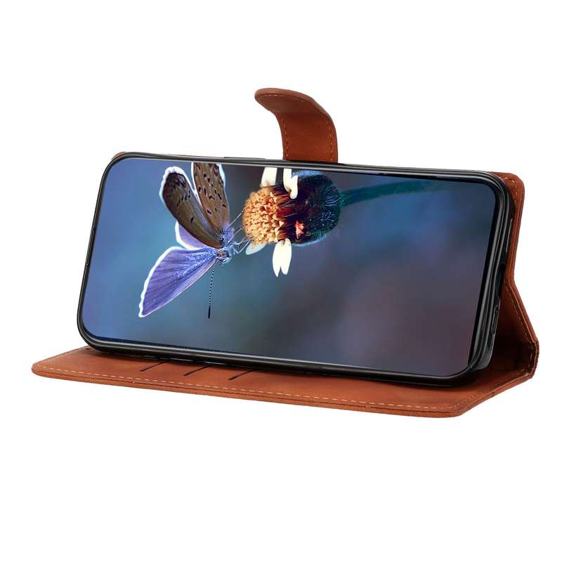 For Xiaomi 11T / 11T Pro Cherry Blossom Butterfly Skin Feel Embossed PU Phone Case(Brown)