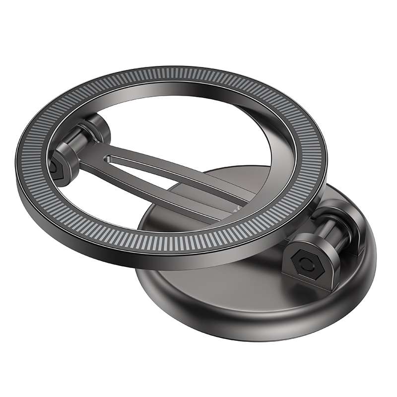 BOROFONE BH114 Star Metal Ring Magnetic Car Center Console Phone Holder(Metal Grey)