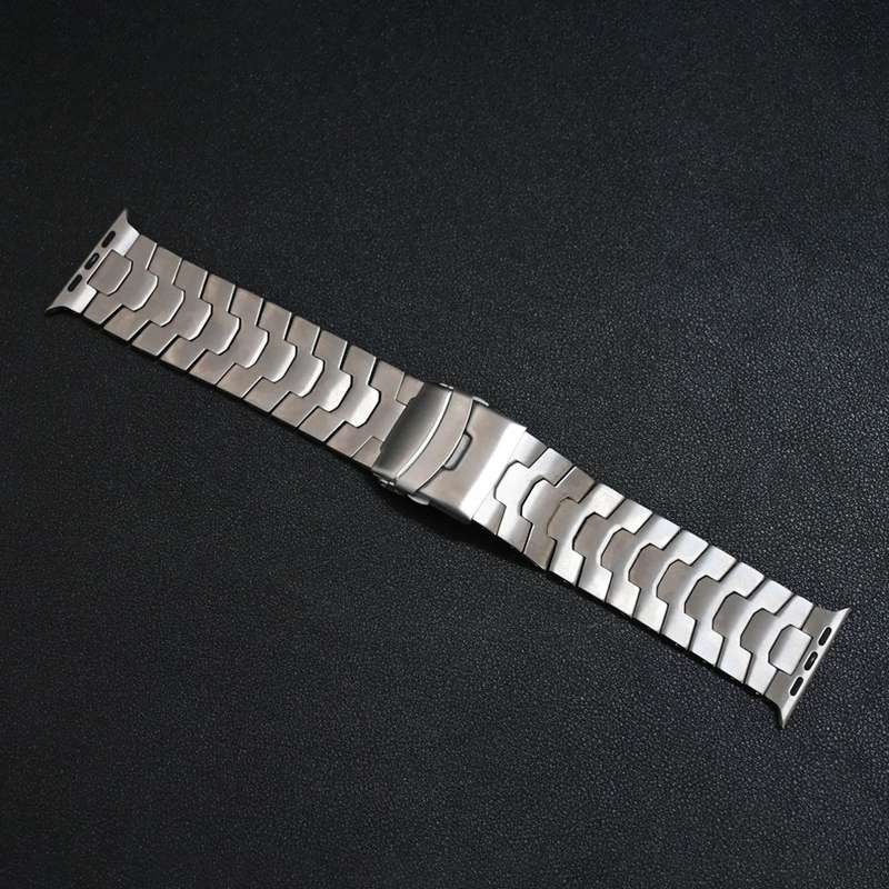 For Apple Watch Series 7 45mm 26mm Oracle Safety Buckle Titanium Alloy Watch Band(Titanium)