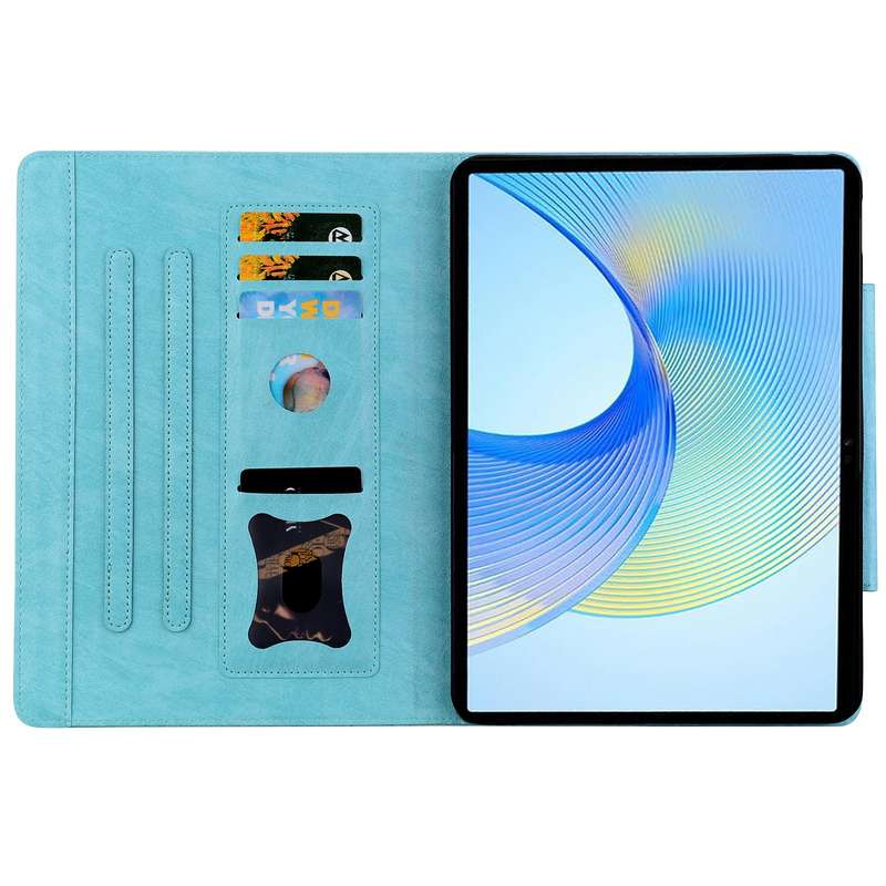 For Honor Pad X8a Cat Buckle Leather Tablet Case(Sky Blue)