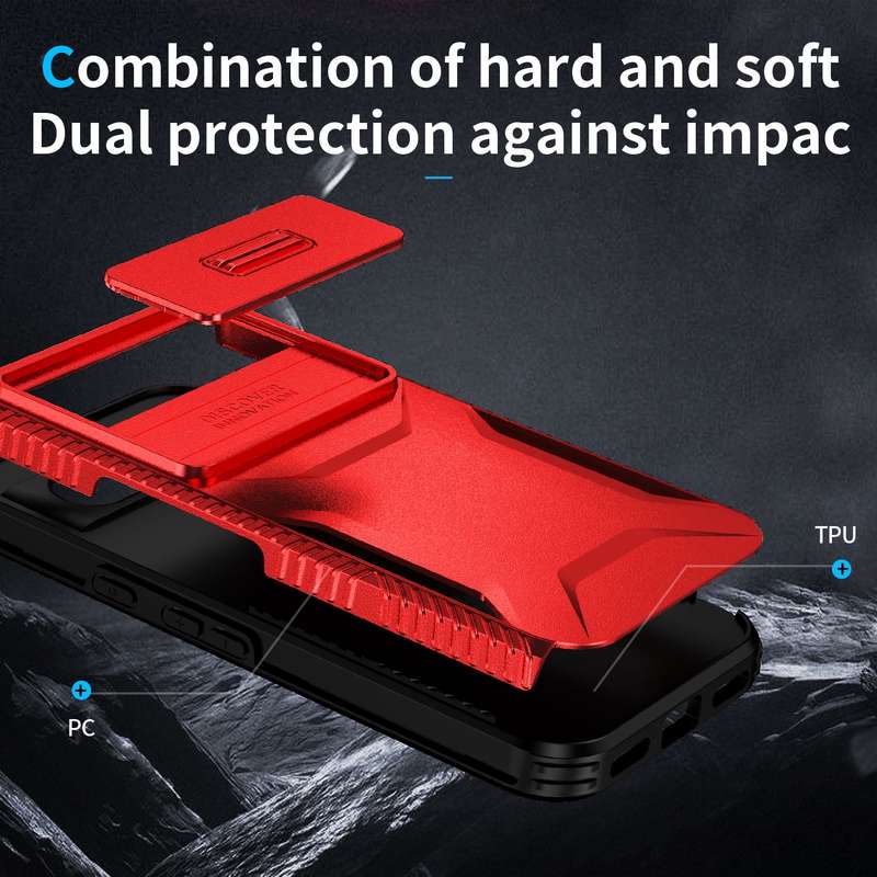 For Google Pixel 8a Sliding Camshield Phone Case(Red)