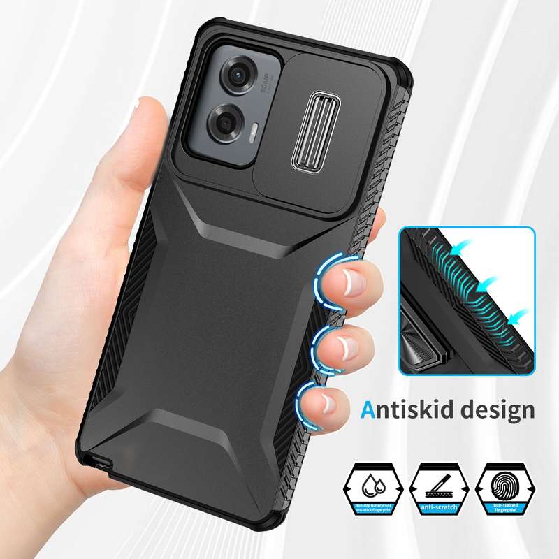 For Motorola Moto G Stylus 5G 2024 Sliding Camshield Phone Case(Black)