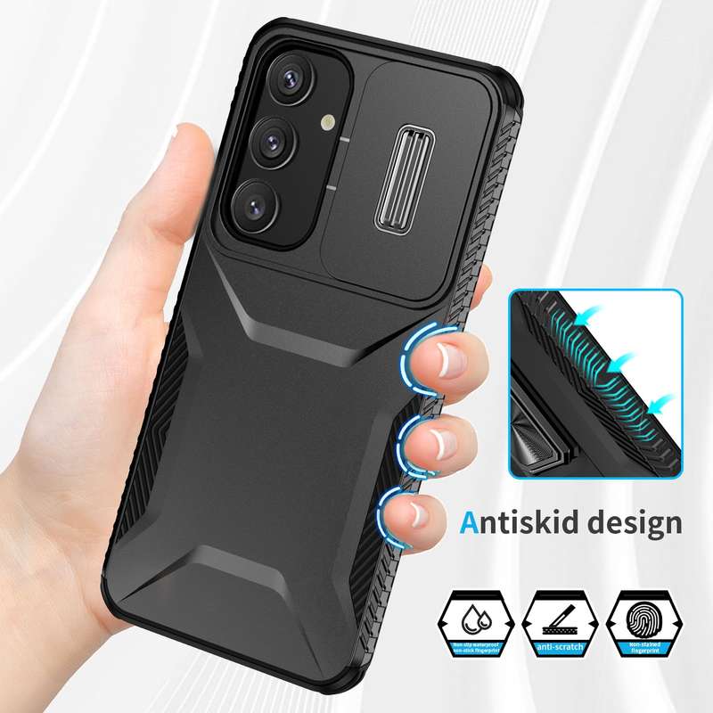 For Samsung Galaxy S24 5G Sliding Camshield Phone Case(Black)