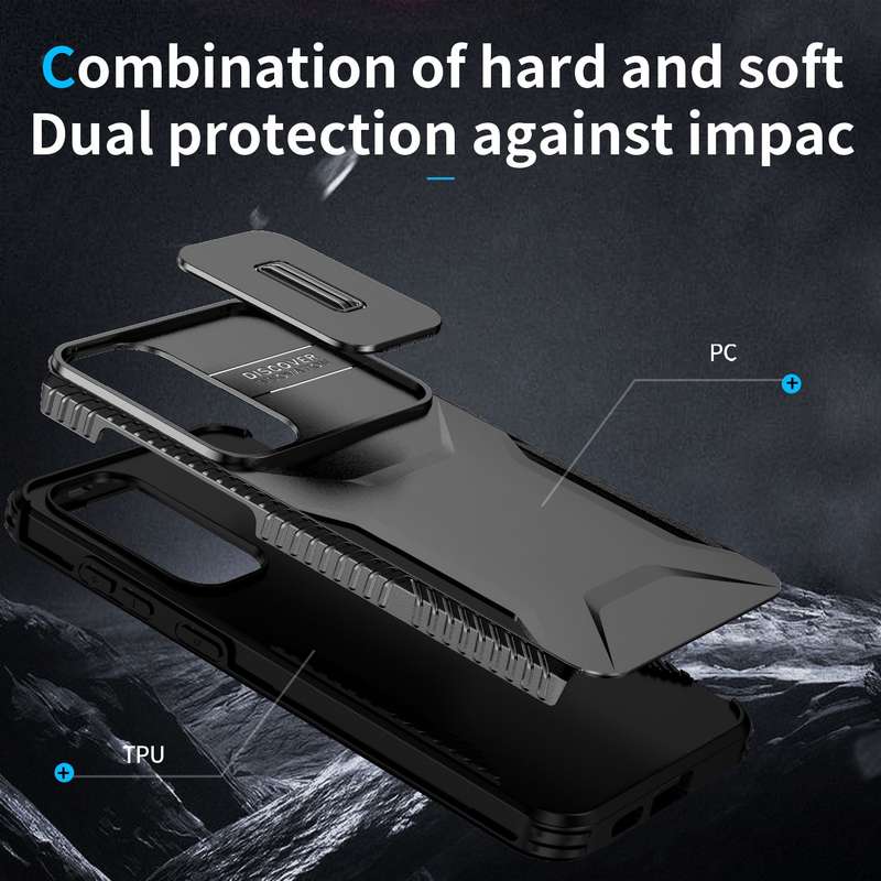 For Samsung Galaxy S24 5G Sliding Camshield Phone Case(Black)
