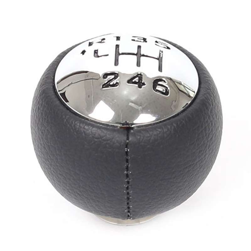 For Peugeot 307 / 308 Car Gear Lever Hand Ball Leather Gear Shift Knob, Style:6 Speed