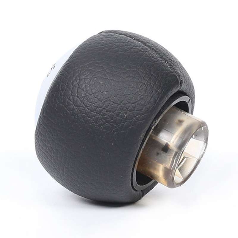 For Peugeot 307 / 308 Car Gear Lever Hand Ball Leather Gear Shift Knob, Style:6 Speed