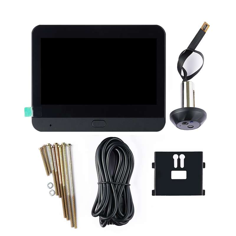 SY-35 4.3 inch Color Screen Graffiti Hidden 1080P WiFi Smart Cat Eye Video Doorbell(Black)