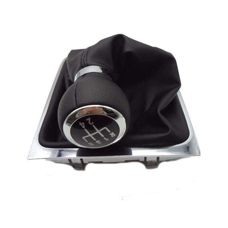 For Volkswagen Passat B6 2005-2011 Car Gear Lever Hand Ball Leather Gear Shift Knob with Chrome Fram
