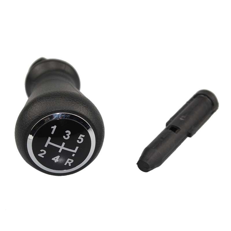 For Citroen C4 / Peugeot 307 Car Gear Lever Knob Leather Gear Shift Knob, with Converter(Black)