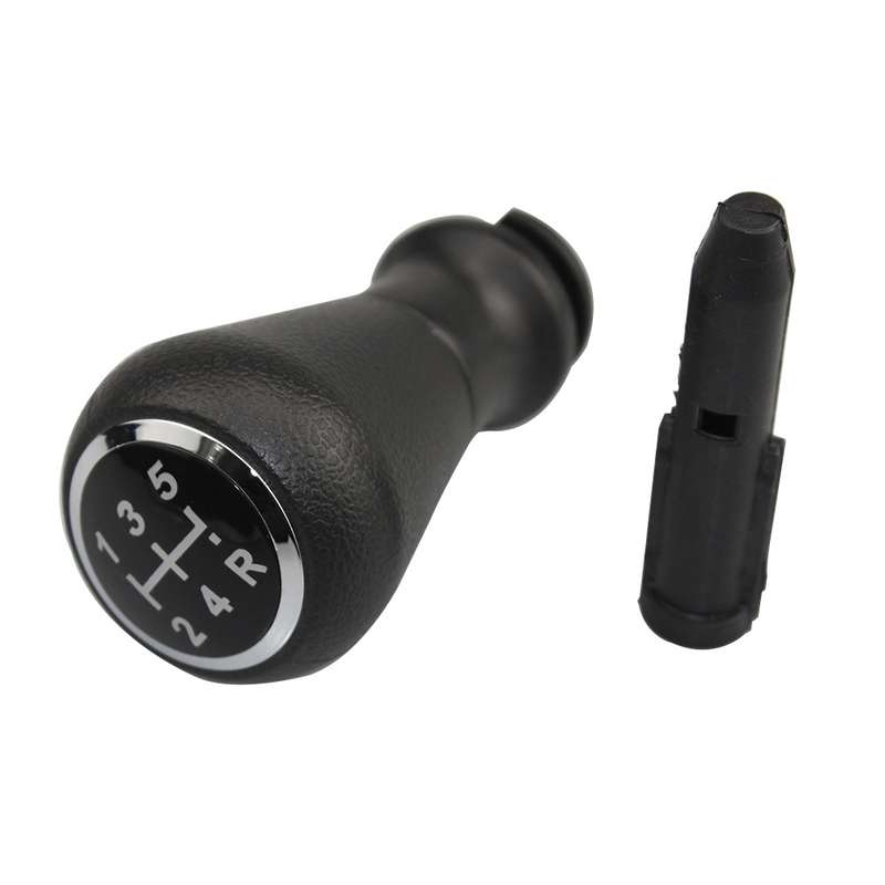 For Citroen C4 / Peugeot 307 Car Gear Lever Knob Leather Gear Shift Knob, with Converter(Black)