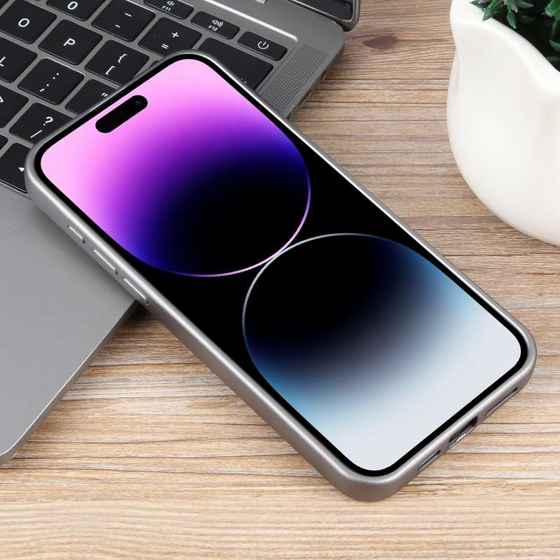 For iPhone 14 Pro Pure Color Honeycomb Aromatherapy MagSafe Phone Case(Grey)