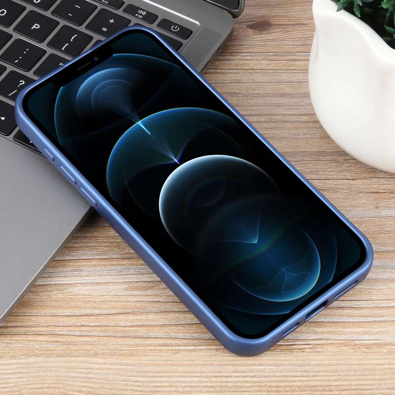 For iPhone 12 Pro Pure Color Honeycomb Aromatherapy MagSafe Phone Case(Blue)