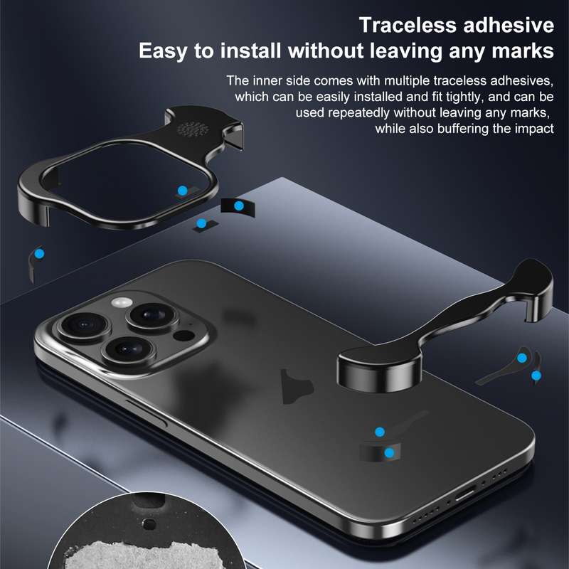 For iPhone 13 Pro Max Aromatherapy Alloy Frameless Phone Case(Black)